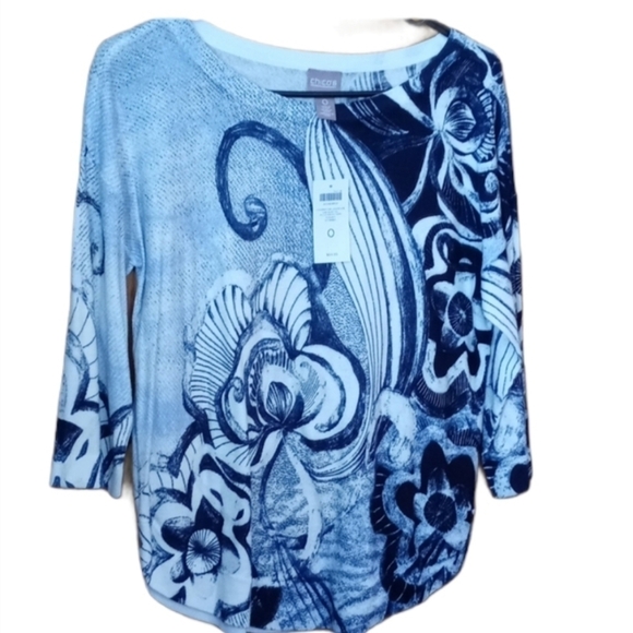 NWT Chico's size 0 underwater landscape - Picture 1 of 9